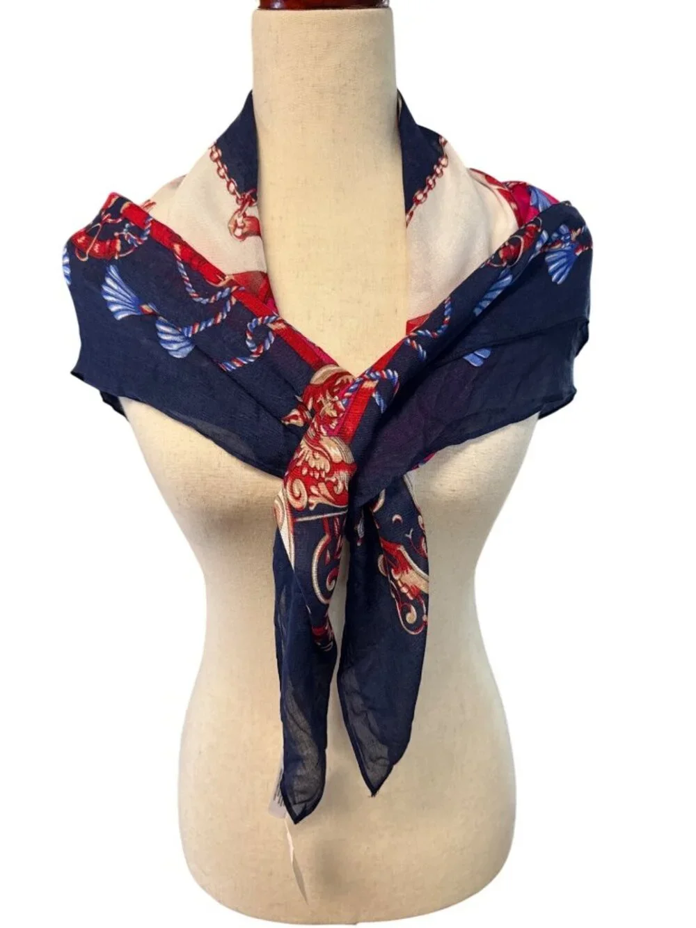 Talbots Colorful Viscose Square Scarf~34
